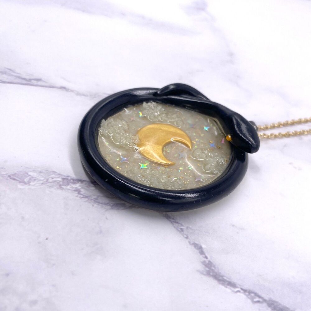 Black Celestial Snake Necklace - Picture 6 of 11
